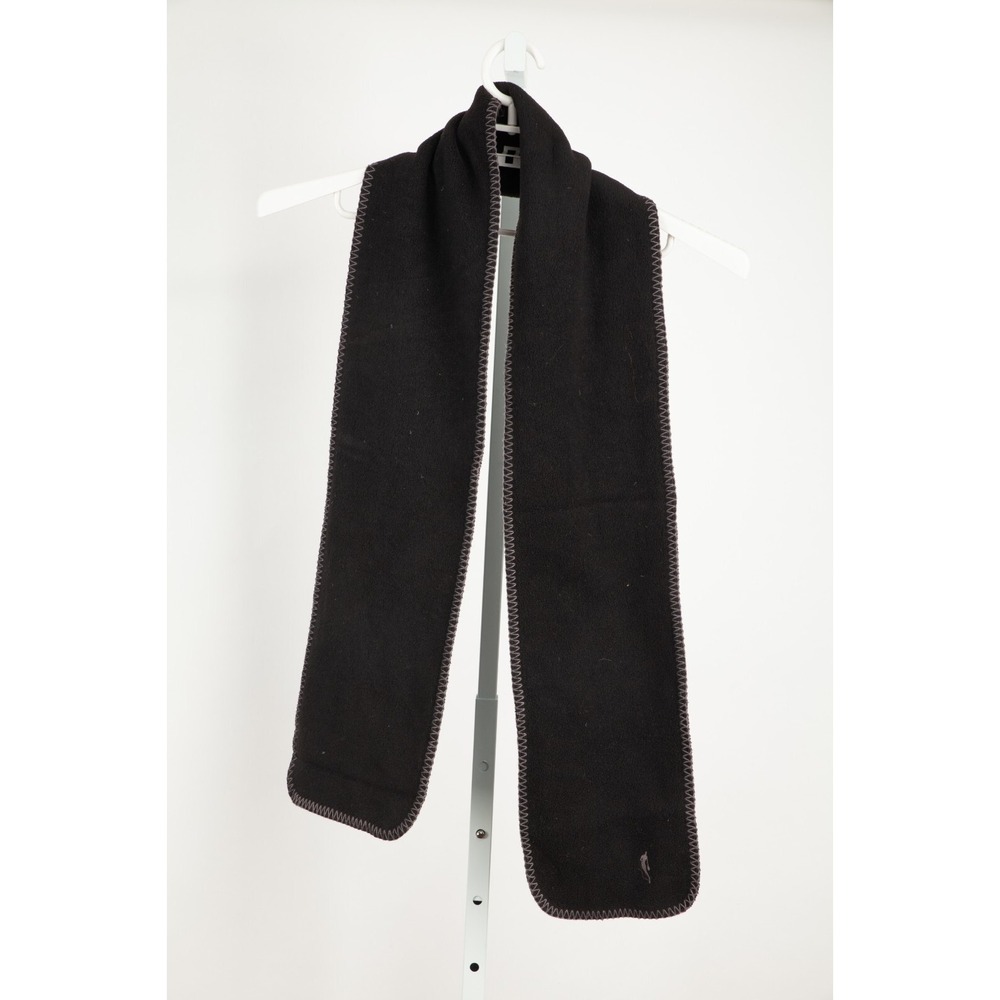 NBA Scarf Mens OS Black Fleece Whipstitch Logo Winter Neckwear Made in Canada